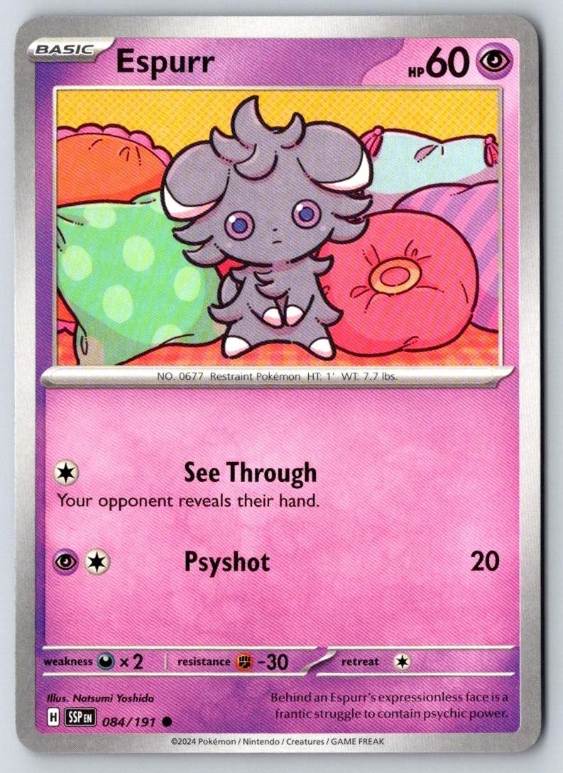 Espurr 084/191 Common Surging Sparks Pokemon Near Mint