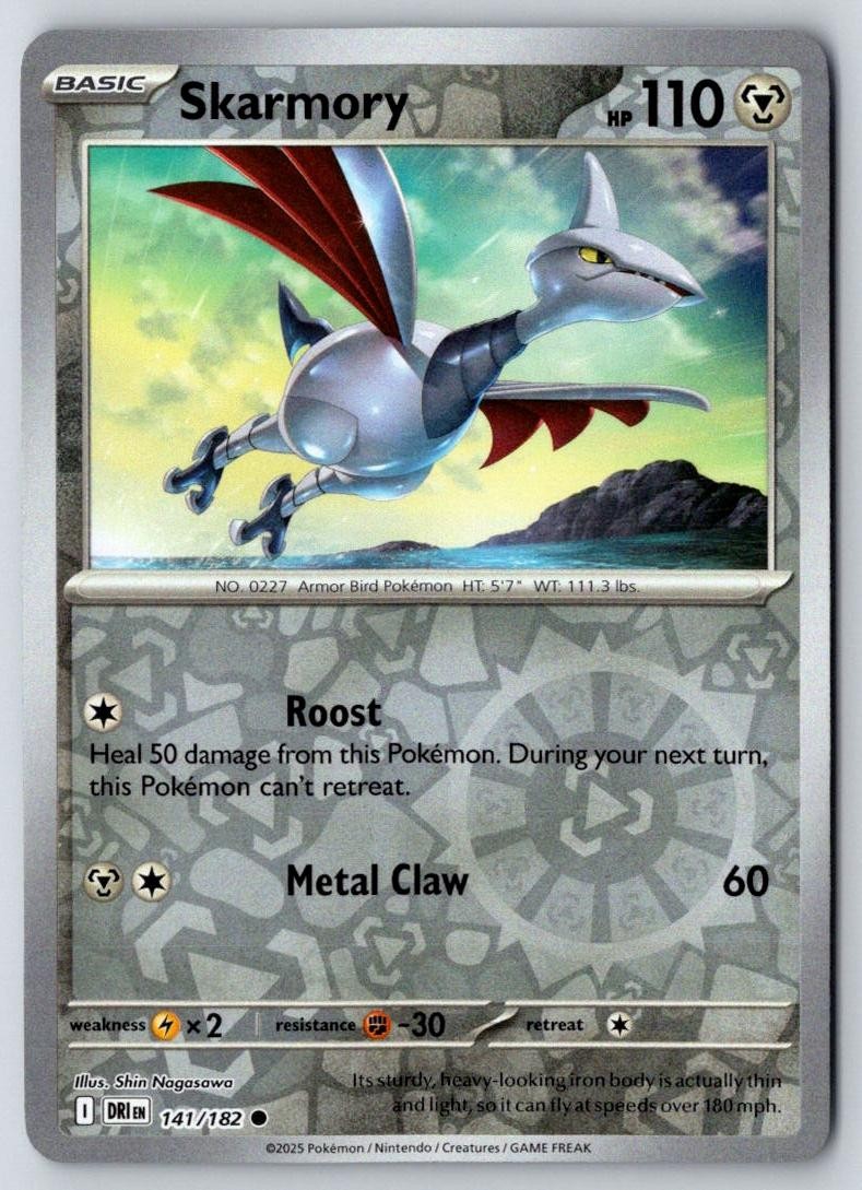 Skarmory 141/182 Common Destined Rivals Pokemon Near Mint