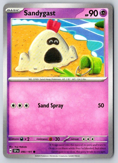 Sandygast 090/191 Common Surging Sparks Pokemon Near Mint