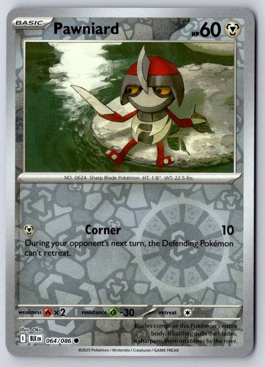 Pawniard 064/086 Common Black Bolt Pokemon Near Mint