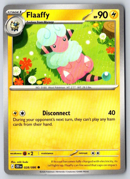 Flaaffy 028/086 Common Chaos Rising Pokemon Near Mint