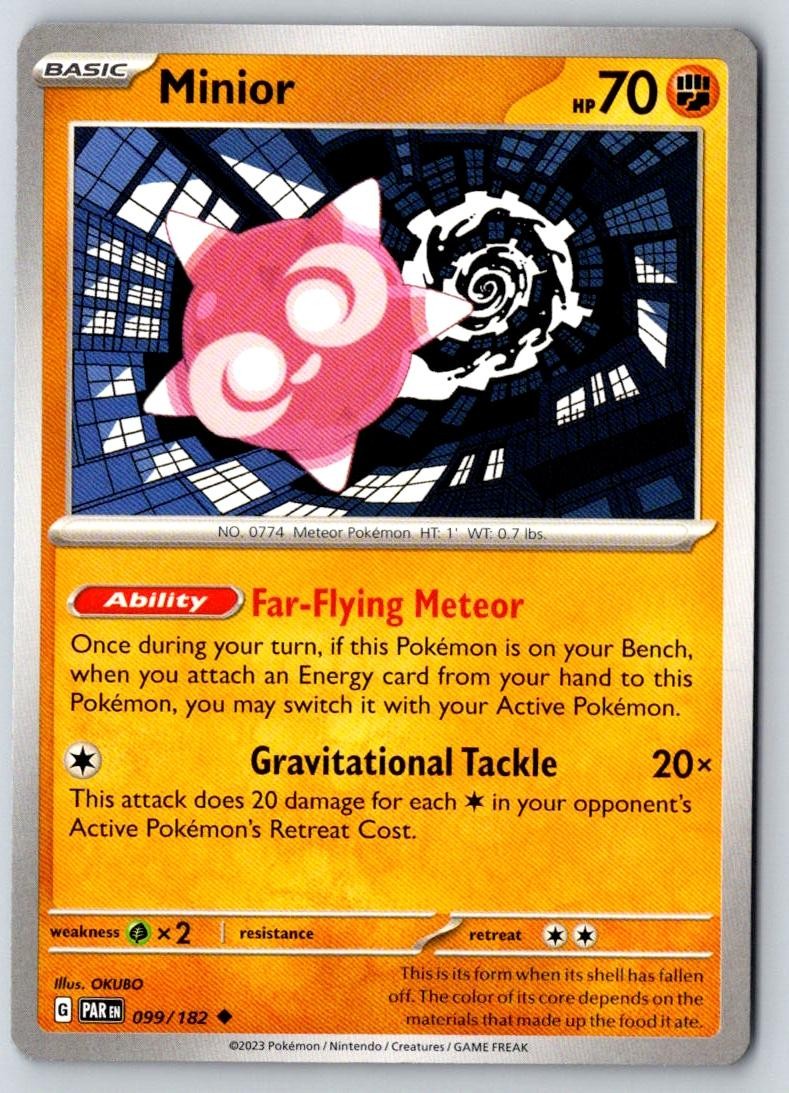 Minior 099/182 Uncommon Paradox Rift Pokemon Near Mint