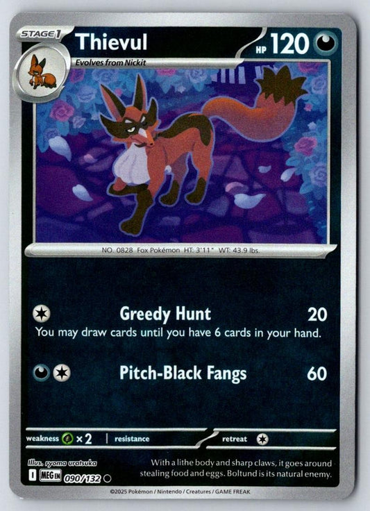 Thievul 090/132 Common Mega Evolution Pokemon Near Mint