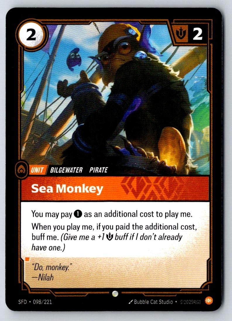 Sea Monkey 098/221 Common Spiritforged Riftbound Near Mint
