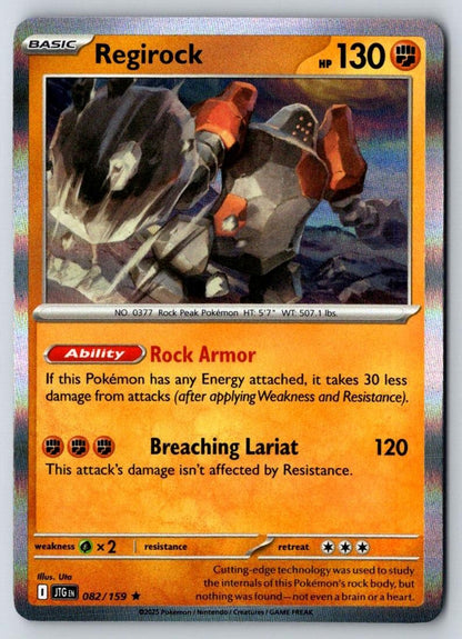 Regirock 082/159 Rare Journey Together Pokemon Holo Near Mint