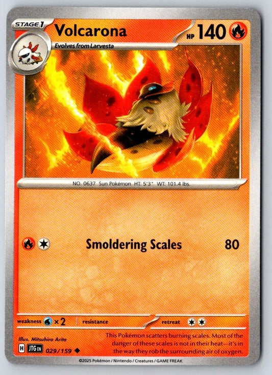 Volcarona 029/159 Uncommon Journey Together Pokemon Near Mint