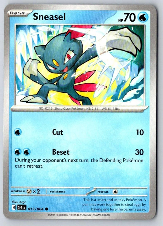 Sneasel 013/064 Common Shrouded Fable Pokemon Near Mint