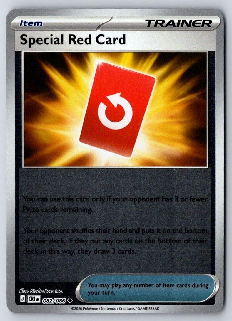Special Red Card 082/086 Uncommon Chaos Rising Pokemon Near Mint