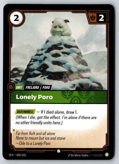 Lonely Poro 036/221 Common Spiritforged Riftbound Near Mint