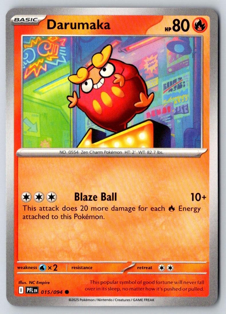 Darumaka 015/094 Common Phantasmal Flames Pokemon Near Mint