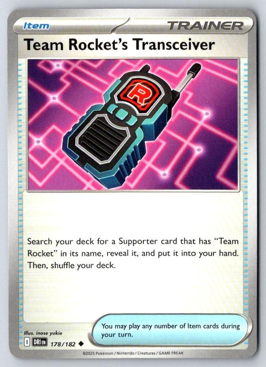 Team Rocket's Transceiver 178/182 Uncommon Destined Rivals Pokemon Near Mint