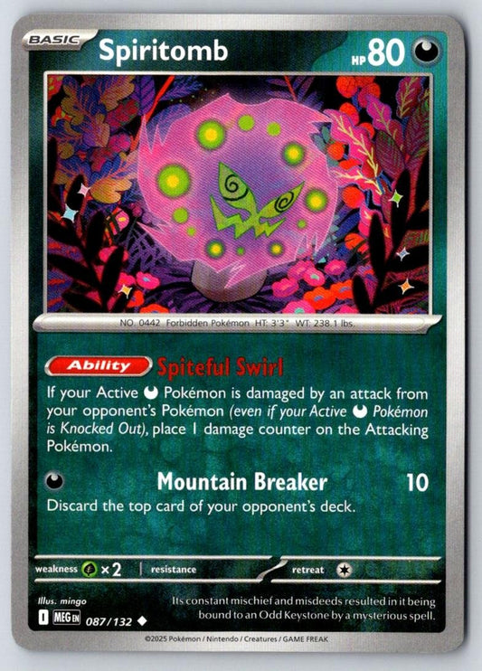 Spiritomb 087/132 Uncommon Mega Evolution Pokemon Near Mint