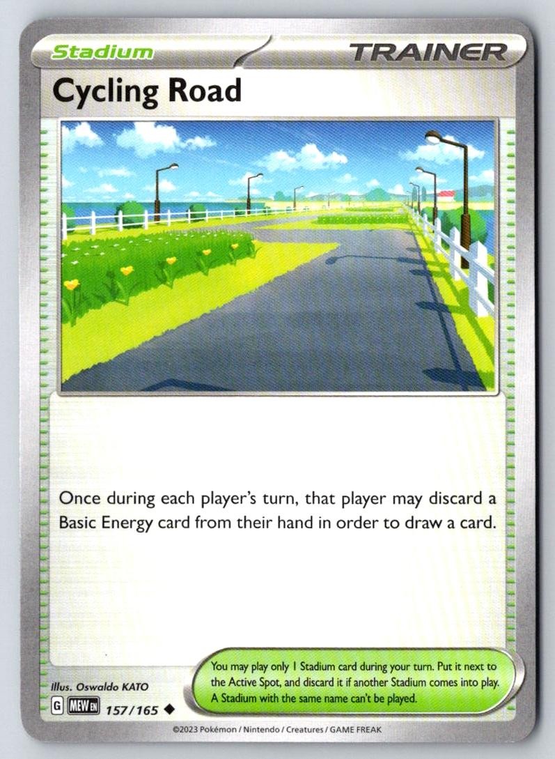 Cycling Road 157/165 Uncommon 151 Pokemon Near Mint