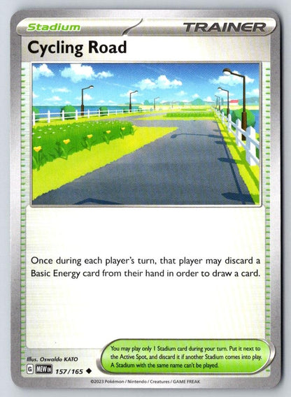 Cycling Road 157/165 Uncommon 151 Pokemon Near Mint