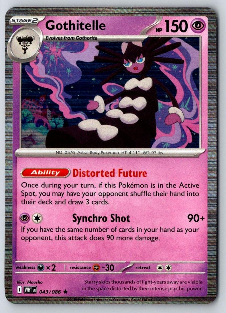 Gothitelle 043/086 Holo Rare White Flare Pokemon Near Mint