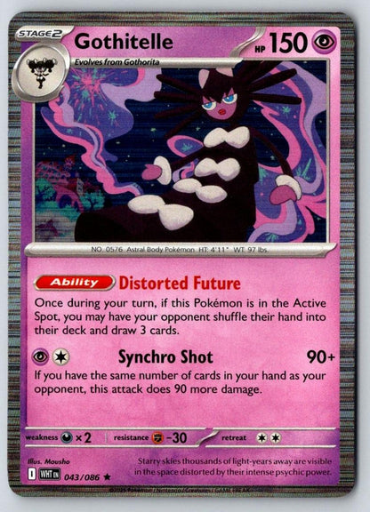 Gothitelle 043/086 Holo Rare White Flare Pokemon Near Mint