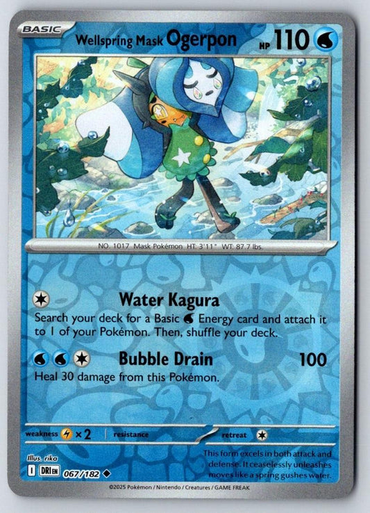 Wellspring Mask Ogerpon 067/182 Uncommon Destined Rivals Pokemon Near Mint