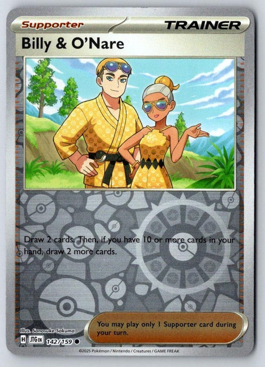 Billy & O'Nare 142/159 Common Journey Together Pokemon Near Mint