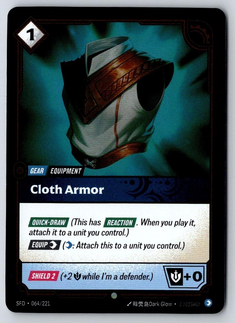 Cloth Armor 064/221 Common Spiritforged Riftbound Near Mint