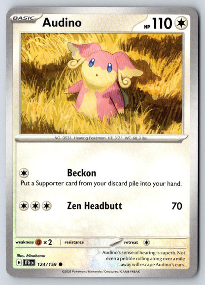 Audino 124/159 Common Journey Together Pokemon Near Mint