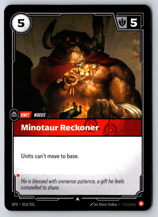 Minotaur Reckoner 014/221 Uncommon Spiritforged Riftbound Near Mint