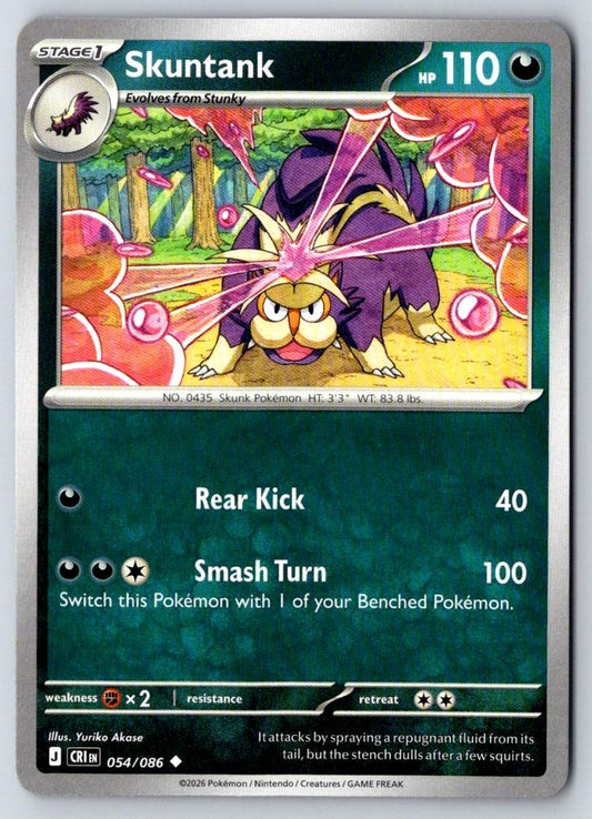 Skuntank 054/086 Uncommon Chaos Rising Pokemon Near Mint