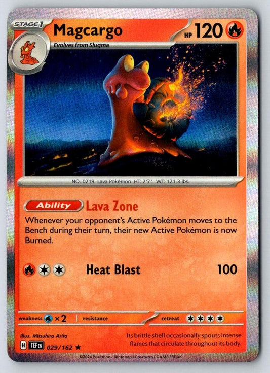 Magcargo 029/162 Rare Temporal Forces Pokemon Holo Near Mint
