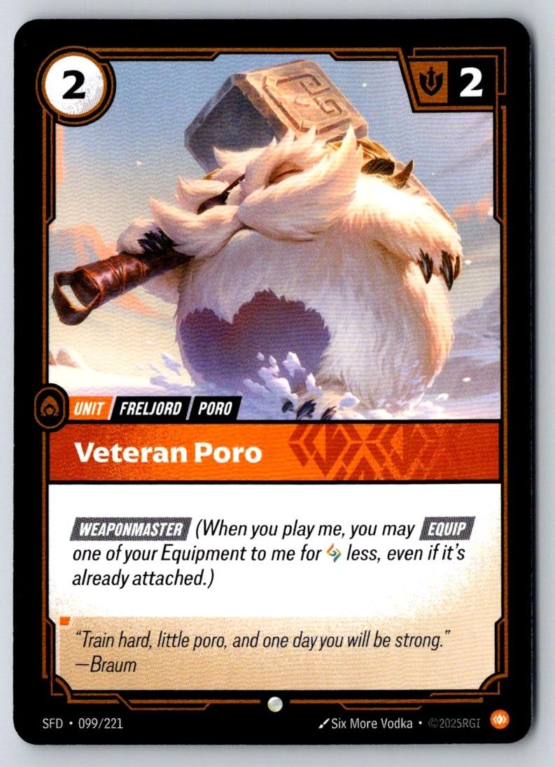 Veteran Poro 099/221 Common Spiritforged Riftbound Near Mint