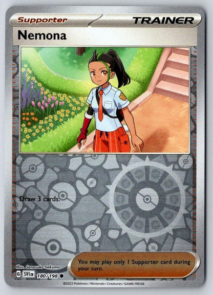 Nemona 180/198 Common Scarlet & Violet Pokemon Reverse Holo Near Mint