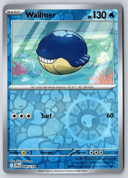 Wailmer 040/159 Common Journey Together Pokemon Near Mint