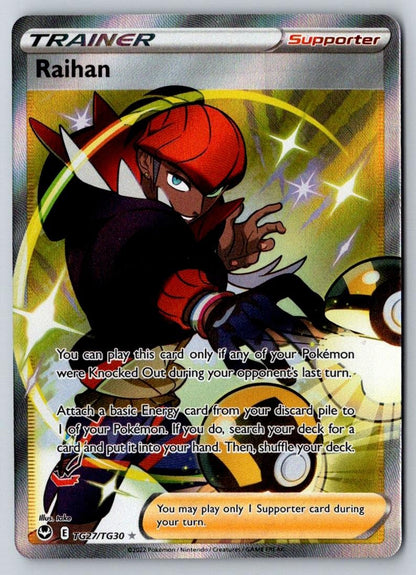 Raihan TG27/TG30 Ultra Rare Silver Tempest Trainer Gallery Pokemon