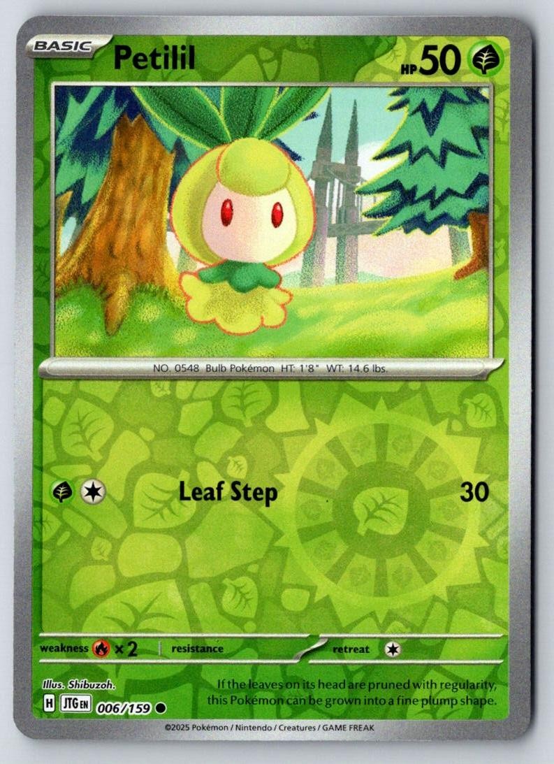 Petilil 006/159 Common Journey Together Pokemon Near Mint