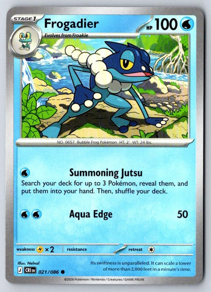 Frogadier 021/086 Common Chaos Rising Pokemon Near Mint