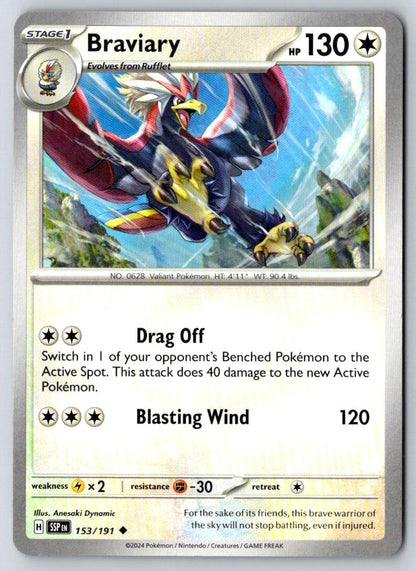 Braviary 153/191 Uncommon Surging Sparks Pokemon Near Mint