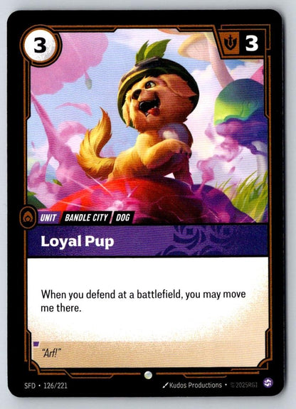 Loyal Pup 126/221 Common Spiritforged Riftbound Near Mint