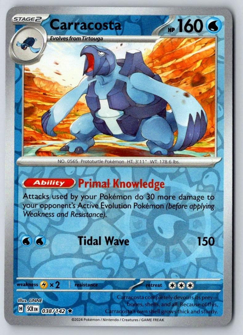 Carracosta 38/142 Rare Stellar Crown Pokemon Holo Near Mint