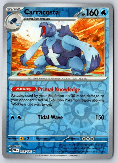 Carracosta 38/142 Rare Stellar Crown Pokemon Holo Near Mint