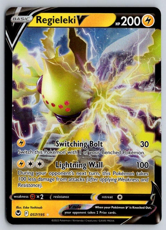 Regieleki V 057/195 Holo V Rare Silver Tempest Pokemon Near Mint