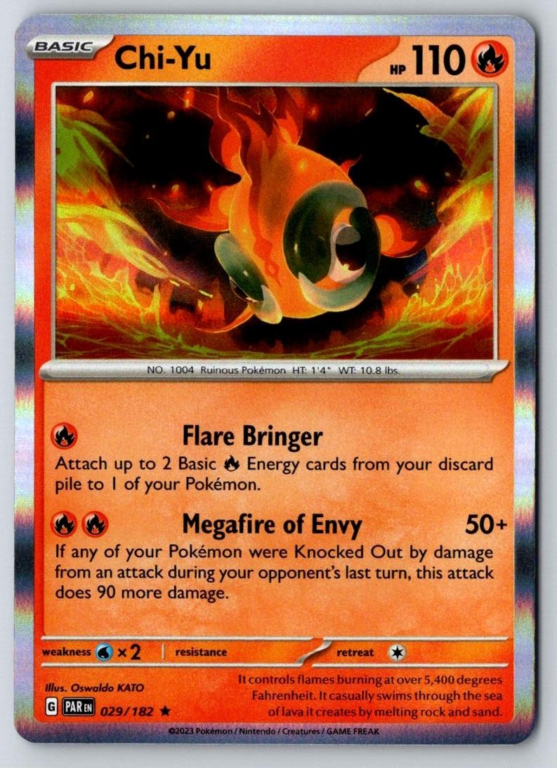 Chi-Yu 029/182 Rare Paradox Rift Pokemon Holo Near Mint