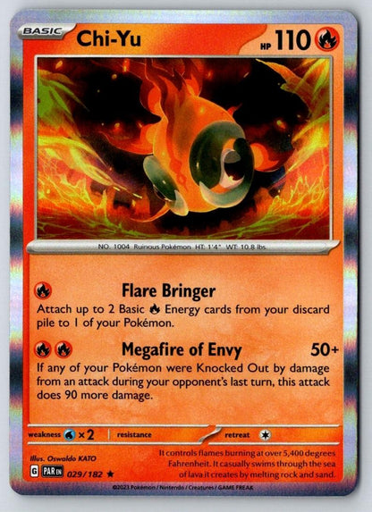 Chi-Yu 029/182 Rare Paradox Rift Pokemon Holo Near Mint