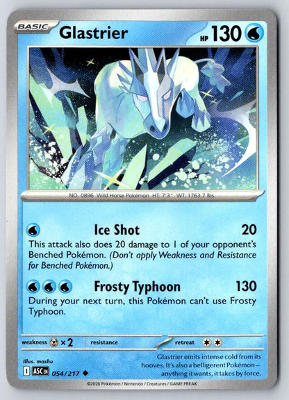 Glastrier 054/217 Uncommon Ascended Heroes Pokemon Near Mint