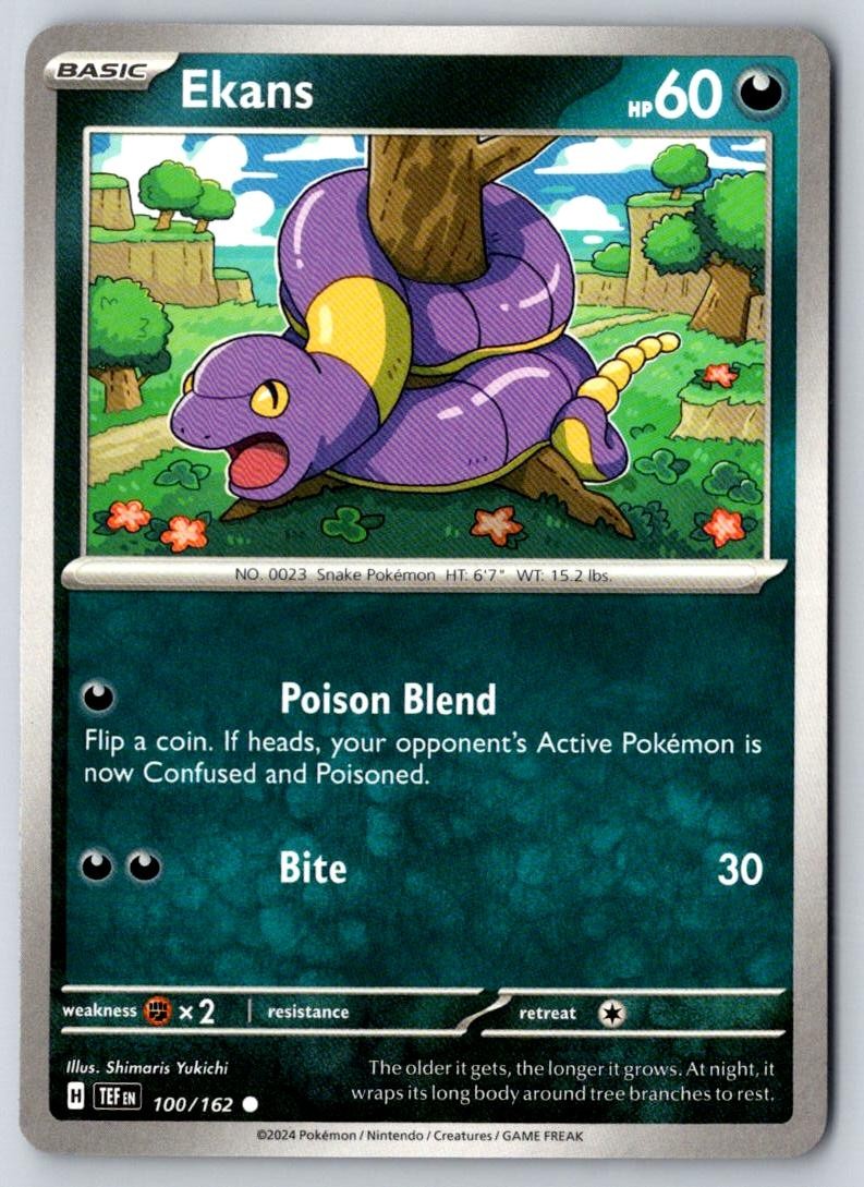 Ekans 100/162 Common Temporal Forces Pokemon Near Mint