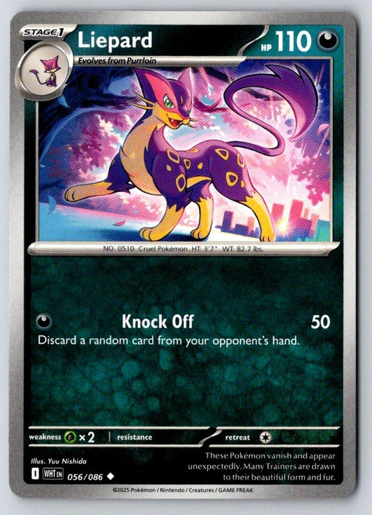 Liepard 056/086 Uncommon White Flare Pokemon Near Mint
