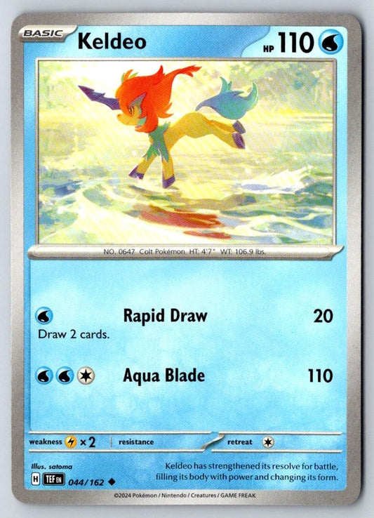 Keldeo 044/162 Uncommon Temporal Forces Pokemon Near Mint