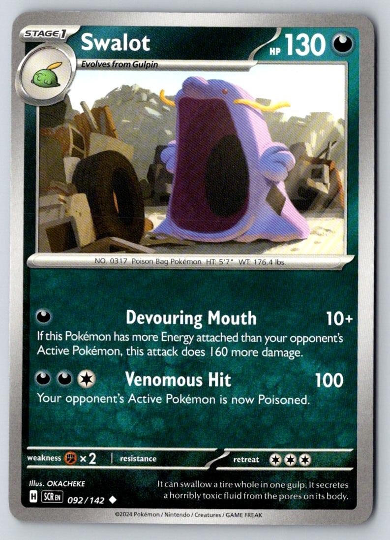 Swalot 92/142 Uncommon Stellar Crown Pokemon Near Mint