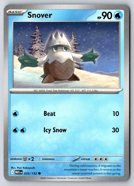 Snover 035/132 Common Mega Evolution Pokemon Near Mint