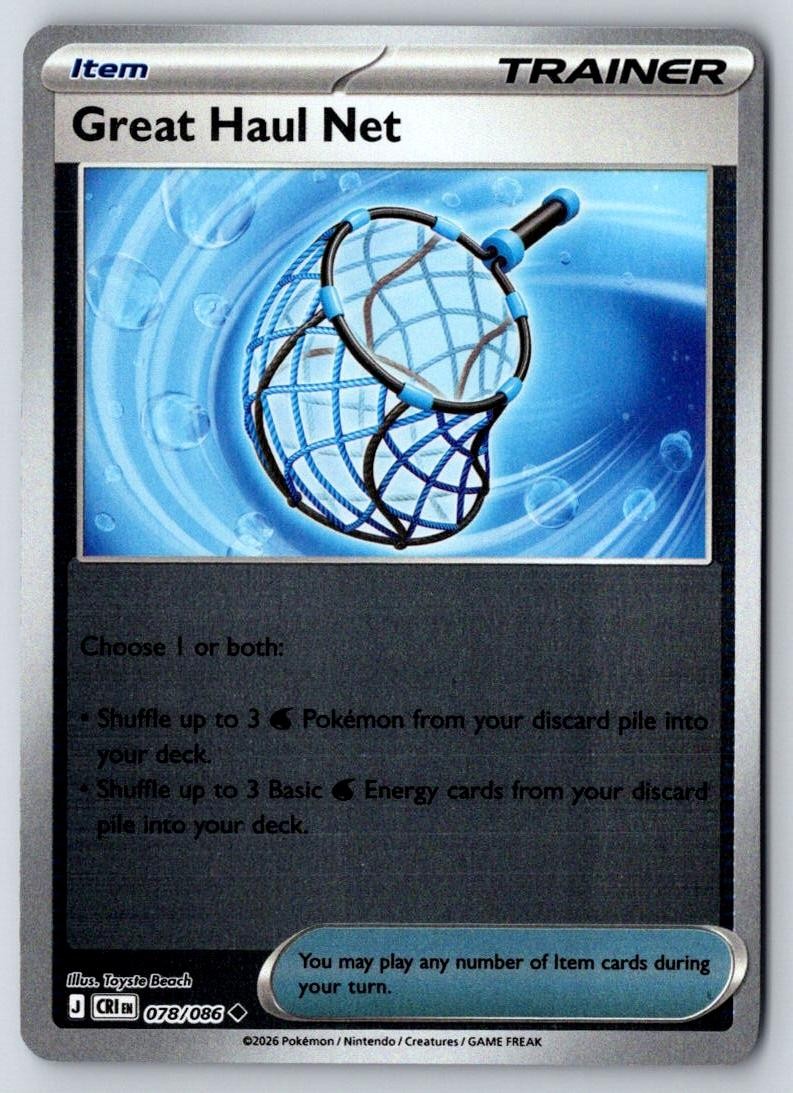 Great Haul Net 078/086 Uncommon Chaos Rising Pokemon Near Mint