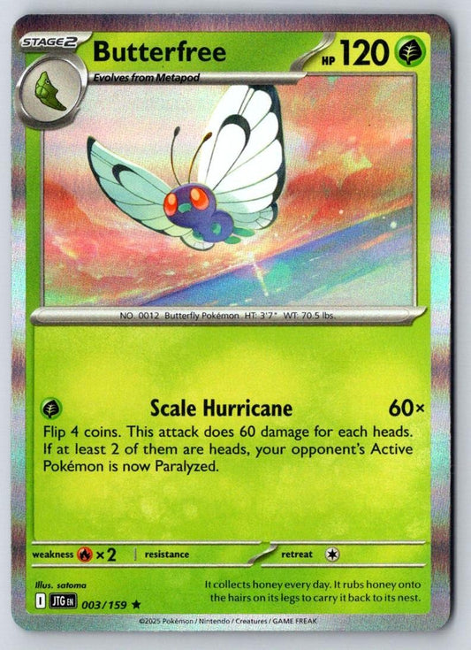 Butterfree 003/159 Rare Journey Together Pokemon Holo Near Mint