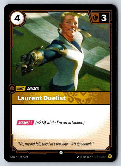 Laurent Duelist 156/221 Common Spiritforged Riftbound Near Mint