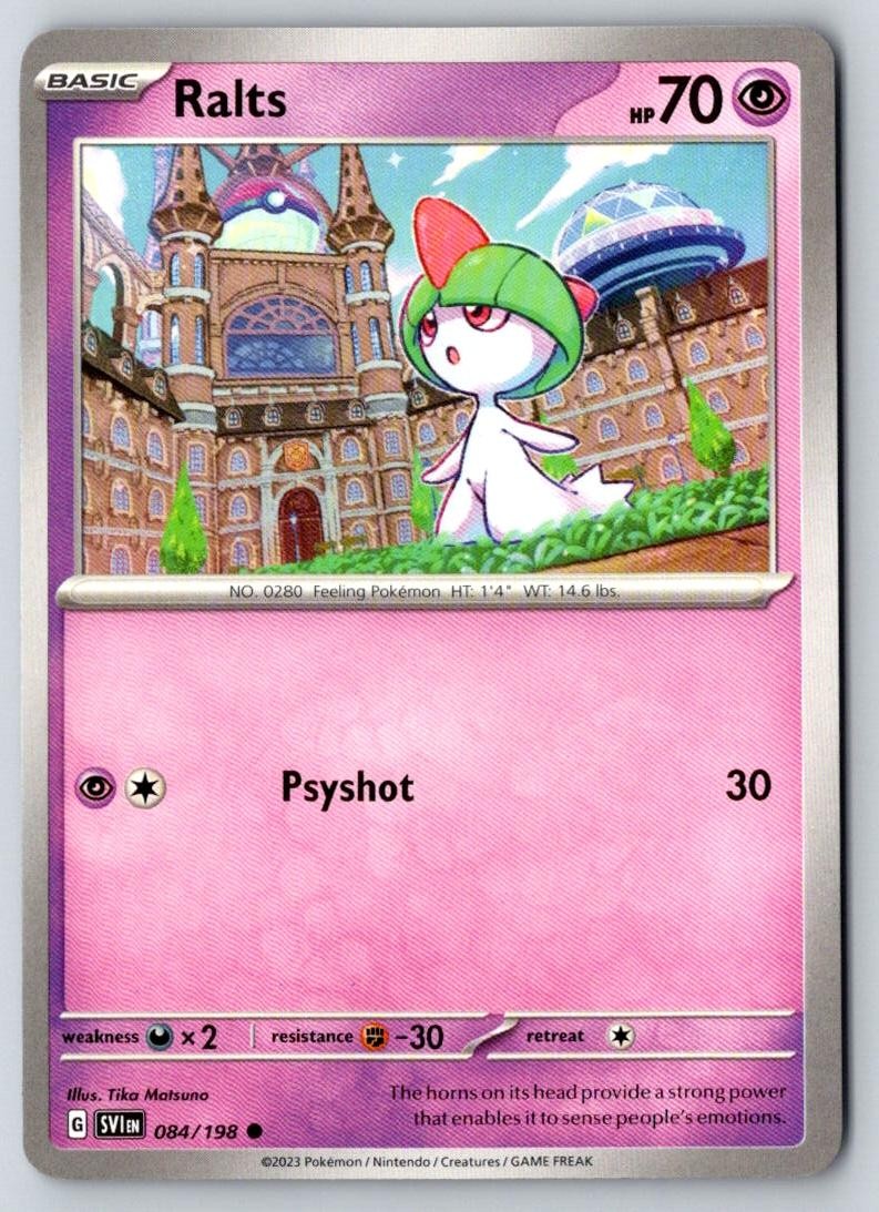 Ralts 084/198 Common Scarlet & Violet Pokemon Near Mint